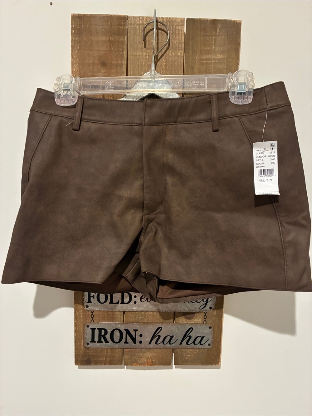 PacSun Brown Faux Leather Women's Jean Shorts